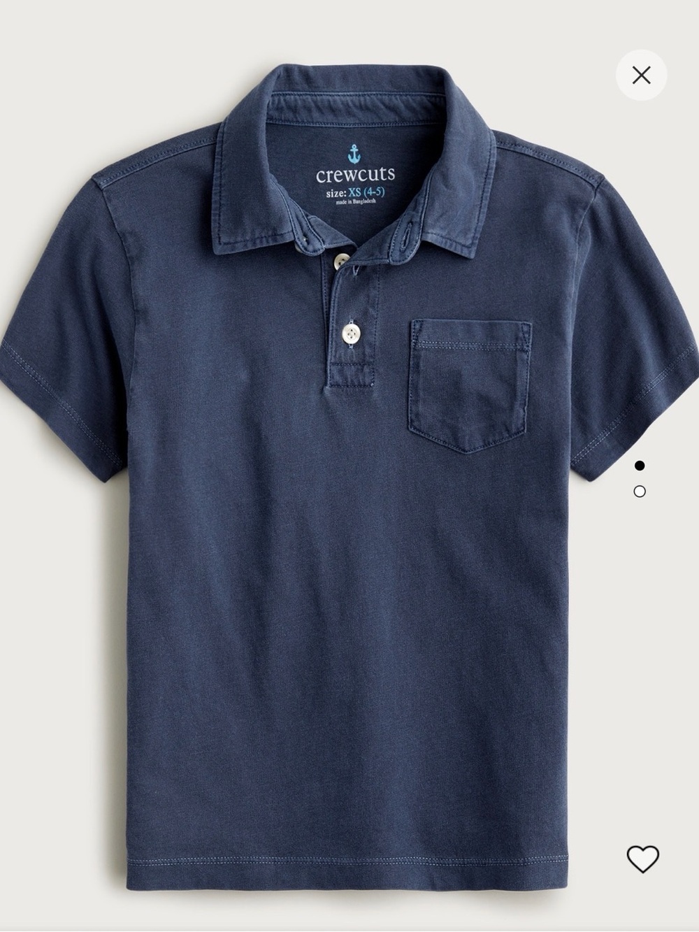 Crewcuts navy polo. School uniform. NWT